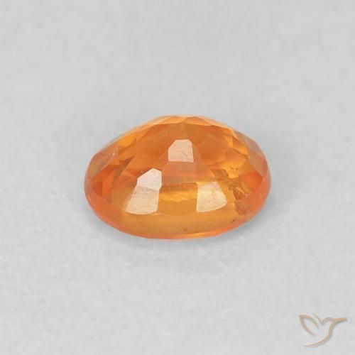 Granato spessartite Arancione brillante naturale da 0.53 ct, Ovale, VS