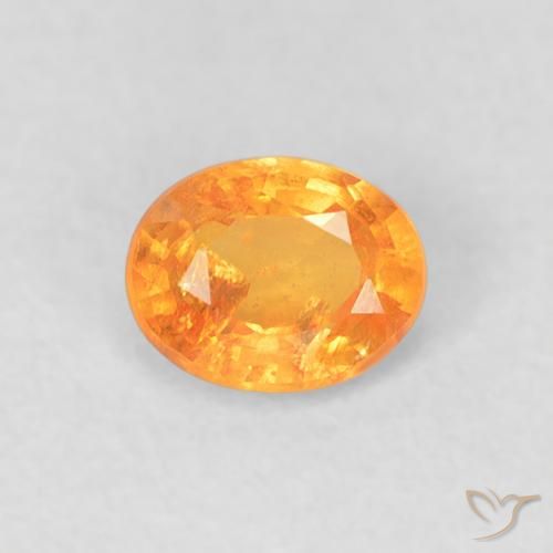 0.53ct Naturale Arancione brillante Granato spessartite, Ovale, VS-SI