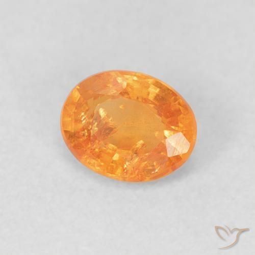 Granato spessartite Arancione brillante naturale da 0.53 ct, Ovale, VS-SI