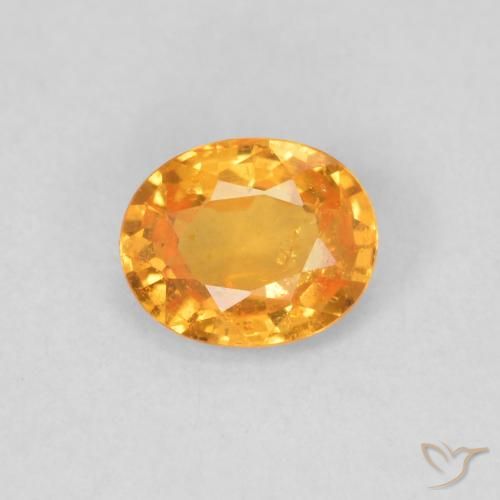 0.47ct Naturale Arancione brillante Granato spessartite, Ovale, VS
