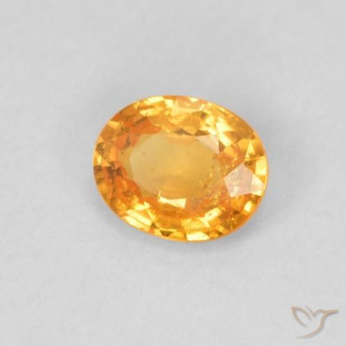 Granato spessartite Arancione brillante naturale da 0.47 ct, Ovale, VS