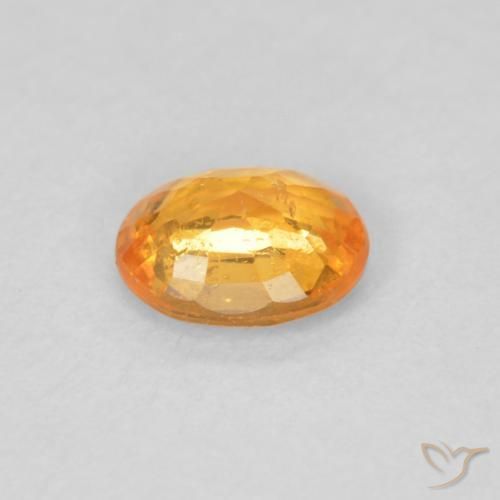 Granato spessartite Arancione brillante naturale da 0.47 ct, Ovale, VS