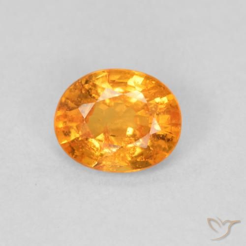 0.49ct Naturale Miele arancione Granato spessartite, Ovale, VS-SI