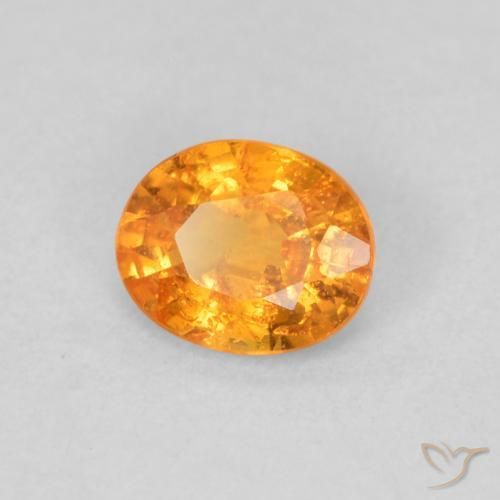Granato spessartite Miele arancione naturale da 0.49 ct, Ovale, VS-SI
