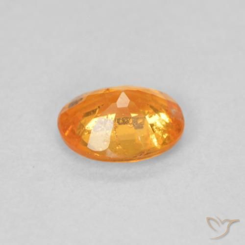 Granato spessartite Miele arancione naturale da 0.49 ct, Ovale, VS-SI