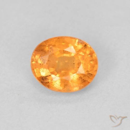 0.54ct Naturale Miele arancione Granato spessartite, Ovale, VS-SI