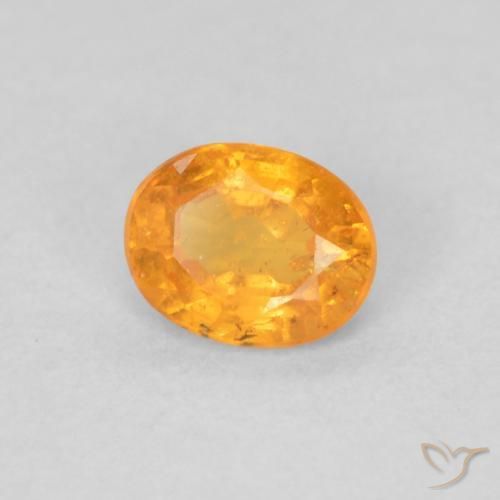 Granato spessartite Arancio Intenso naturale da 0.48 ct, Ovale, VS-SI