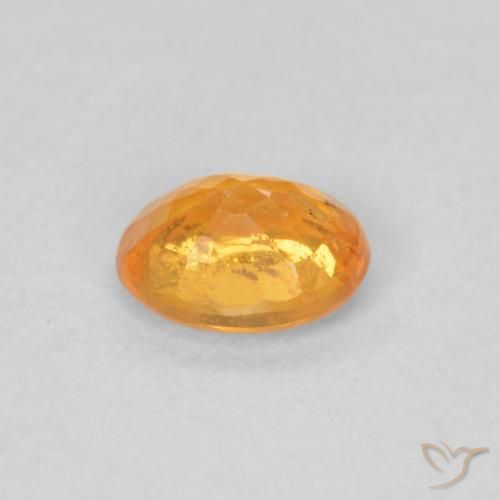 Granato spessartite Arancio Intenso naturale da 0.48 ct, Ovale, VS-SI