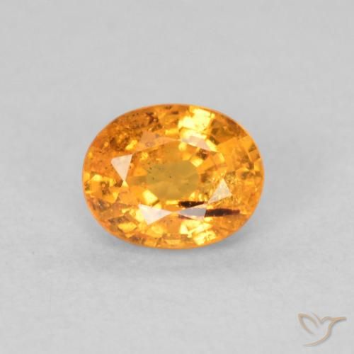 0.55ct Naturale Miele arancione Granato spessartite, Ovale, VS-SI