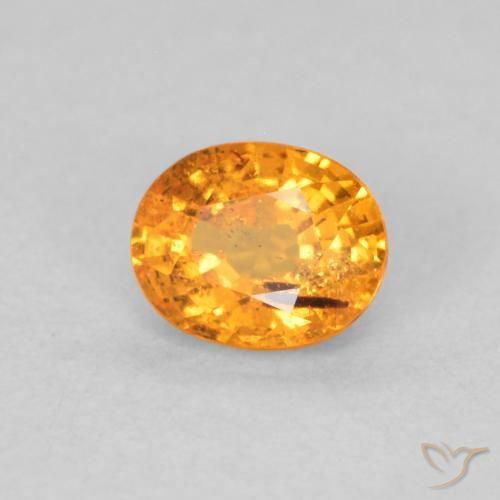 Granato spessartite Miele arancione naturale da 0.55 ct, Ovale, VS-SI