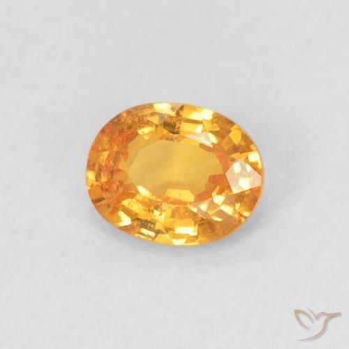 Granato spessartite Arancio Intenso naturale da 0.39 ct, Ovale, VS