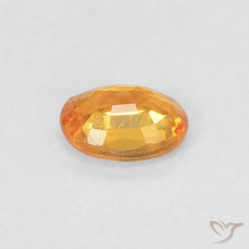Granato spessartite Arancio Intenso naturale da 0.39 ct, Ovale, VS