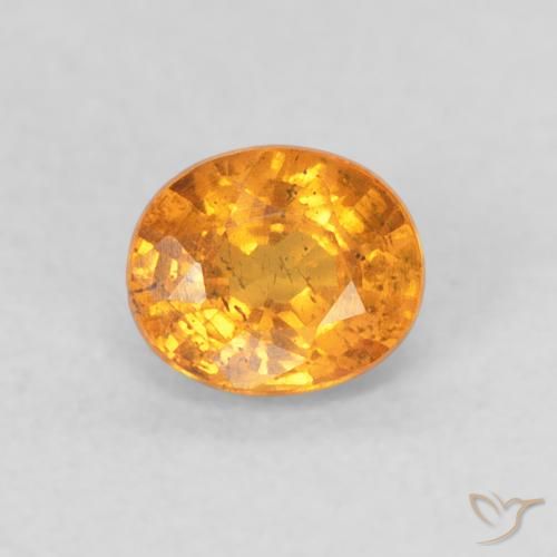 0.59ct Naturale Arancio Medio Granato spessartite, Ovale, VS