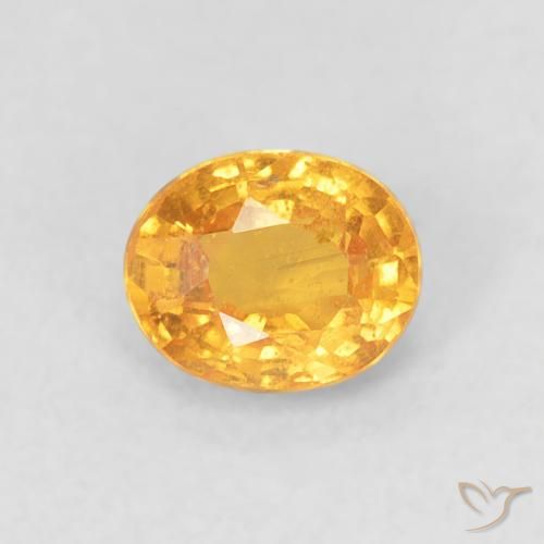 0.57ct Naturale Arancio Medio Granato spessartite, Ovale, VS