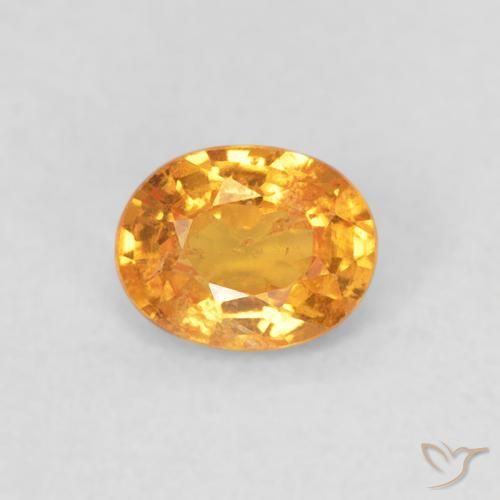 0.43ct Naturale Arancio-Oro Granato spessartite, Ovale, VS