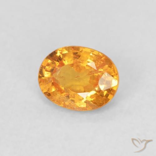 Granato spessartite Arancio-Oro naturale da 0.43 ct, Ovale, VS