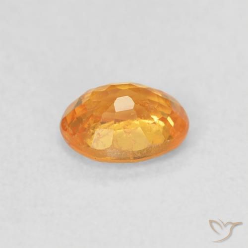 Granato spessartite Arancio-Oro naturale da 0.43 ct, Ovale, VS