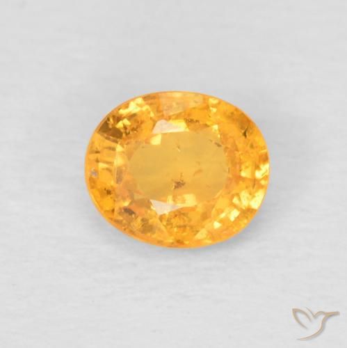 0.52ct Naturale Arancio Scuro-Oro Granato spessartite, Ovale, VS