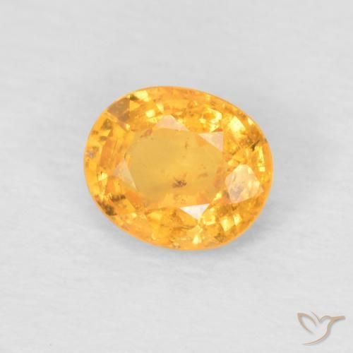 Granato spessartite Arancio Scuro-Oro naturale da 0.52 ct, Ovale, VS