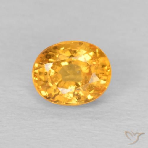 0.58ct Naturale Arancio Scuro-Oro Granato spessartite, Ovale, VS