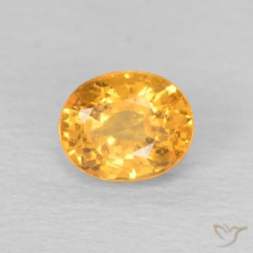 Granato spessartite Arancio Scuro-Oro naturale da 0.58 ct, Ovale, VS