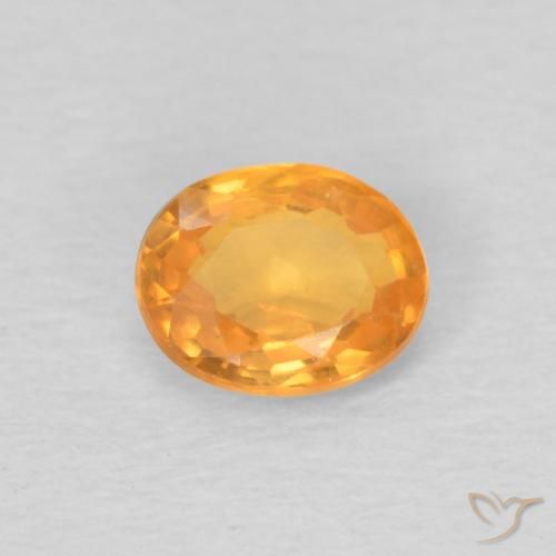 0.44ct Naturale Albicocca Arancia Granato spessartite, Ovale, VS
