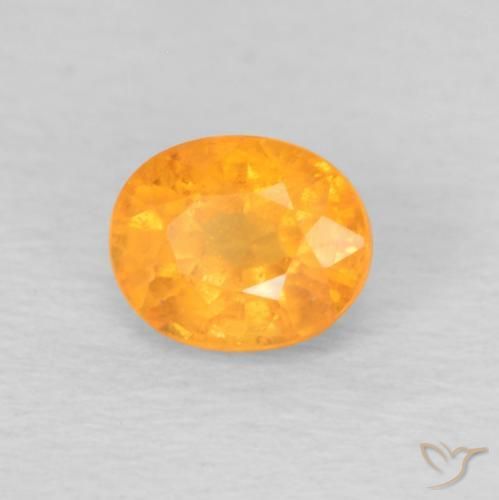 Granato spessartite Arancio-Oro naturale da 0.61 ct, Ovale, VS