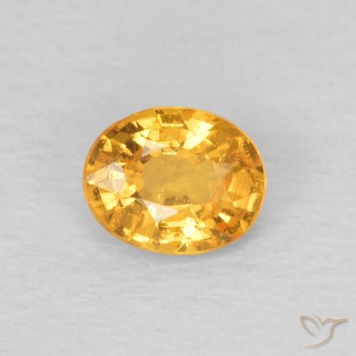 0.43ct Naturale Arancio-Oro Granato spessartite, Ovale, VS