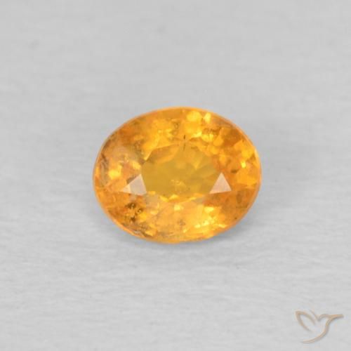 0.36ct Naturale Arancio Medio Granato spessartite, Ovale, VS-SI