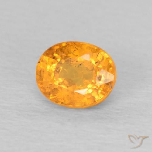 Granato spessartite Miele arancione naturale da 0.64 ct, Ovale, VS