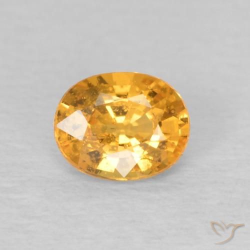 0.49ct Naturale Medium Light-Orange Granato spessartite, Ovale, VS