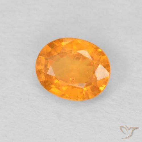 Granato spessartite Arancio Intenso naturale da 0.48 ct, Ovale, VS