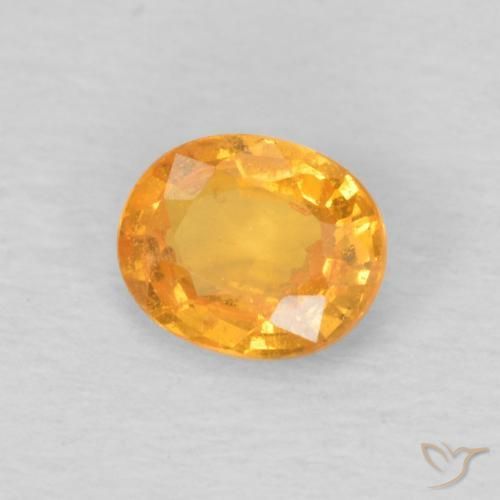 Granato spessartite Medium Light-Orange naturale da 0.49 ct, Ovale, VS