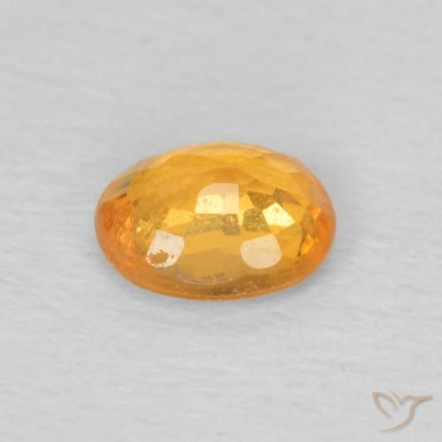 Granato spessartite Medium Light-Orange naturale da 0.49 ct, Ovale, VS