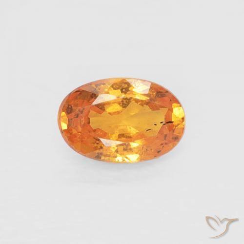 0.37ct Naturale Albicocca Arancia Granato spessartite, Ovale, VS