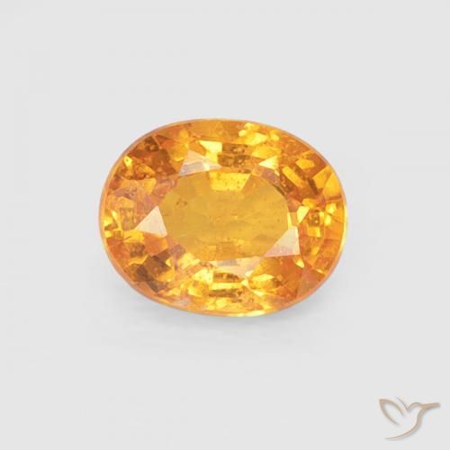 0.57ct Naturale Albicocca Arancia Granato spessartite, Ovale, VS