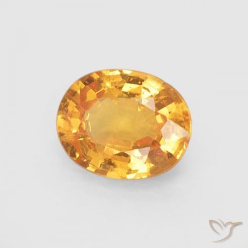 Granato spessartite Medium Light-Orange naturale da 0.51 ct, Ovale, VS