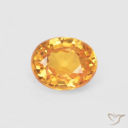 0.45ct Naturale Arancio-Oro Granato spessartite, Ovale, VS