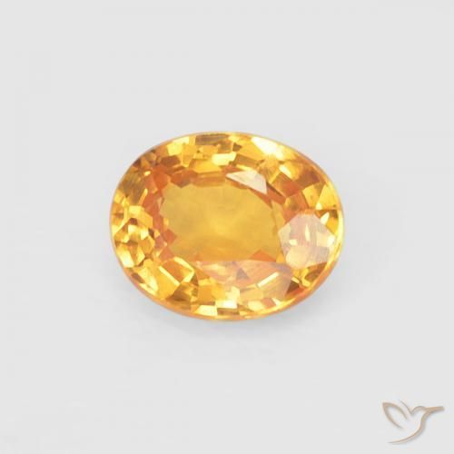 Granato spessartite Arancio-Oro naturale da 0.45 ct, Ovale, VS