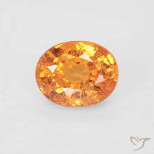 0.58ct Naturale Arancio Medio Granato spessartite, Ovale, VS
