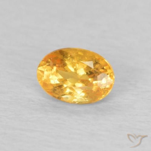 Granato spessartite Oro brillante naturale da 0.22 ct, Ovale, VS