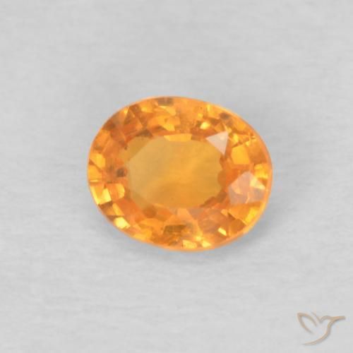 Granato spessartite Miele arancione naturale da 0.47 ct, Ovale, VS