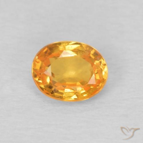 0.45ct Naturale Albicocca Arancia Granato spessartite, Ovale, VS