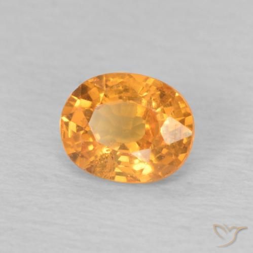 Granato spessartite Arancione brillante naturale da 0.50 ct, Ovale, VS