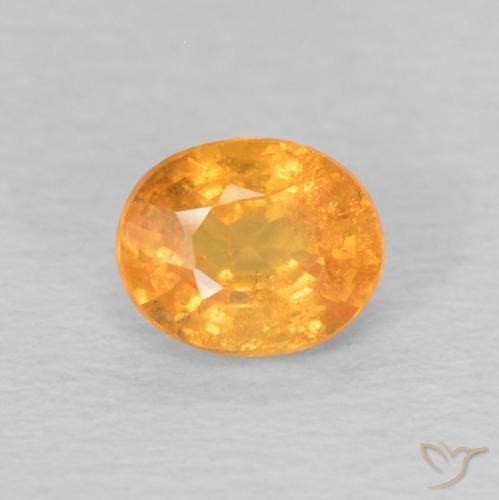 0.62ct Naturale Arancio Intenso Granato spessartite, Ovale, VS