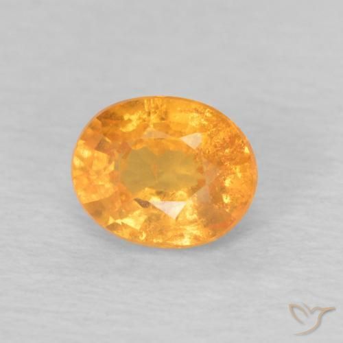 Granato spessartite Arancio Intenso naturale da 0.62 ct, Ovale, VS