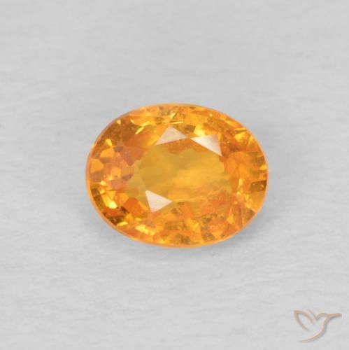 0.50ct Naturale Arancio Intenso Granato spessartite, Ovale, VS