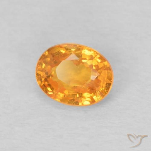Granato spessartite Arancio Intenso naturale da 0.50 ct, Ovale, VS