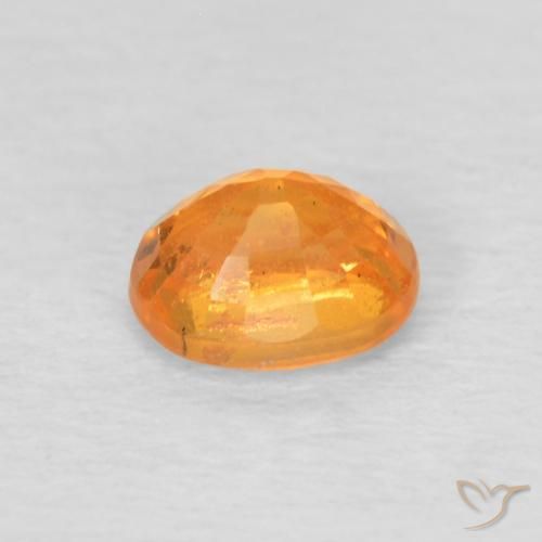 Granato spessartite Arancione brillante naturale da 0.58 ct, Ovale, VS-SI