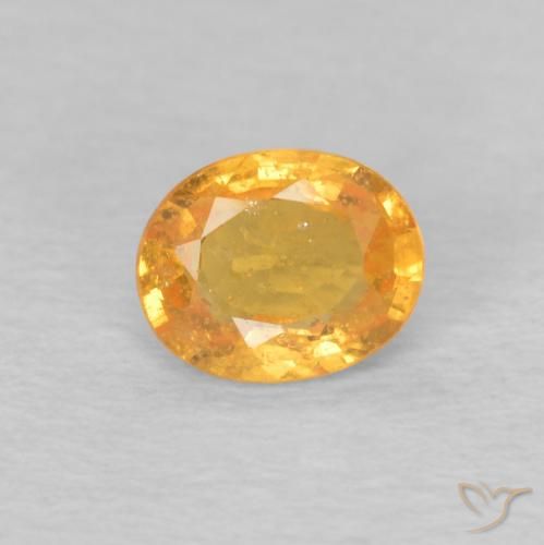 0.41ct Naturale Arancione brillante Granato spessartite, Ovale, VS-SI